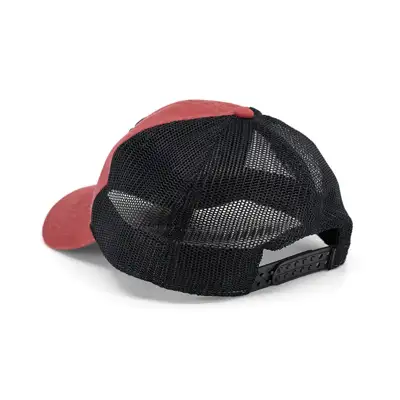 Red Mercury unstructured hat Left Image on white background