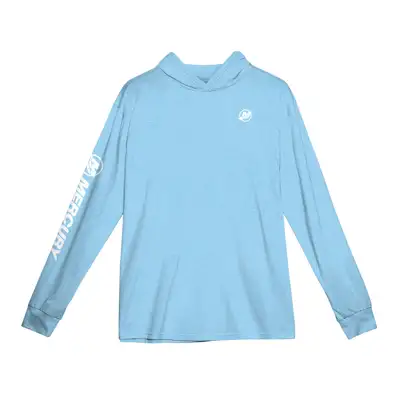 Hooded Performance Shirt - Columbia Blue Front Image on white background