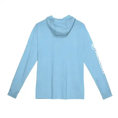 Hooded Performance Shirt - Columbia Blue Front Image on white background