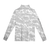Quarter zip Performance Shirt - White Camo Back Image on white background