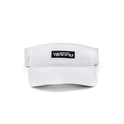 White Mercury Racing Visor Front Image on white background