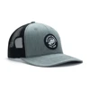 Heather Grey/Black Caslan Trucker Cap Side Image on white background