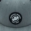 Heather Grey/Black Caslan Trucker Cap with Mercury Marine Logo on the Front