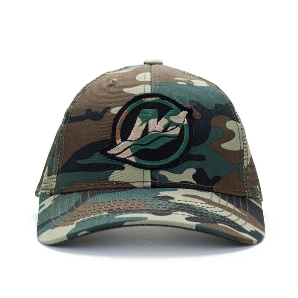 All Over Camo Deep Woods Cap Front Image on white background