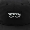 Image of a black hat with a black and white Mercury Racing patch on the front