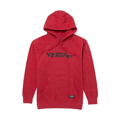 Red Mercury Racing Power Hoodie Product Image on white background