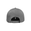 Grey flat bill hat made of chino twill fabric - snapback