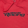 Image of a red hoodie with black Mercury Racing logo
