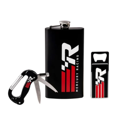 Mercury Racing Flask Set Product Image on white background