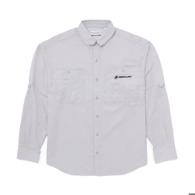 Aluminum Long Sleeve Fishing Shirt Front Product Image on white background