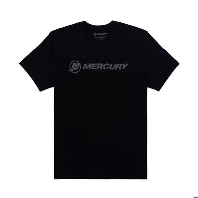 Black Classic Logo Tee Front Product Image on white background