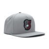 Grey 85th Anniversary Flatbill Cap Right Side View Product Image on white background