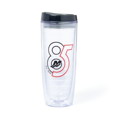 85th Anniversary Clear Tumbler Front Product Image on white background