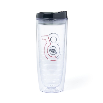 85th Anniversary Clear Tumbler Front Product Image on white background