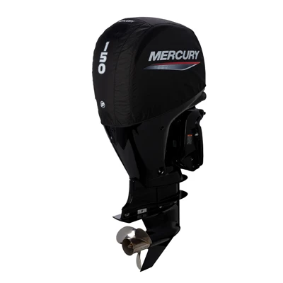 Black Mercury Breathable Engine Cover - 150HP 4 Stroke product image on white background