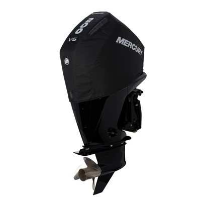 Black Mercury Breathable Engine Cover - 175-225hp, 3.4L V6 2018-2024 Product Image on white background