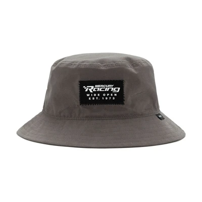 Graphite Mercury Racing Bucket Cap Product Image with Mercury Racing logo on the front