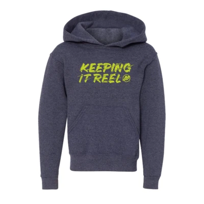 Youth Keeping it Reel Sweatshirt Front Product Image on white background	