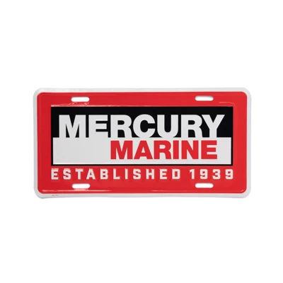 Mercury License Plate Product Image on white background