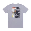 Grey 85th Anniversary Motor Tee Back Product Image on white background