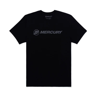 Black Classic Logo Tee Front Product Image on white background	