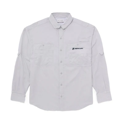 Aluminum Long Sleeve Fishing Shirt Front Product Image on white background