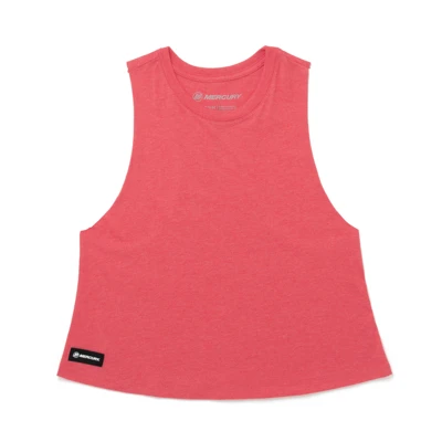 Image of a pink tank top with black Mercury logo