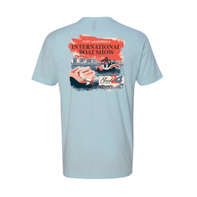 Limited Edition Fort Lauderdale Boat Show Event Tee Front Product Image on white background