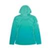 Hooded Performance Shirt - Aqua Gradient Back View