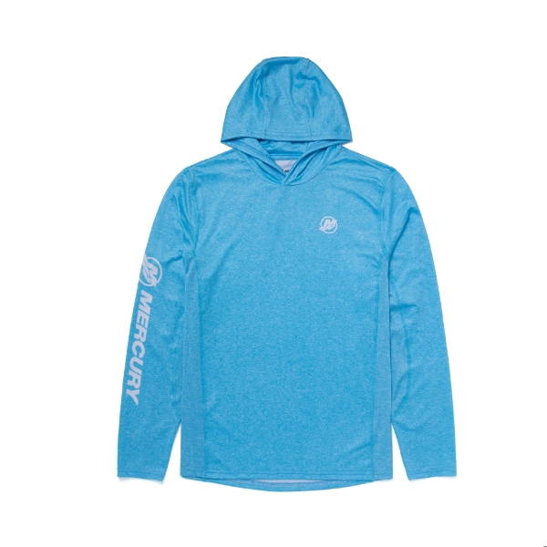 Hooded Performance Shirt - Columbia Blue Front Image on white background