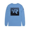 Light Blue Mercury Racing Long Sleeve Product Image with Mercury Racing Graphic design on the back