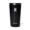 Image of the Black 20 oz Hydroflask Tumbler with white Hydroflask logo