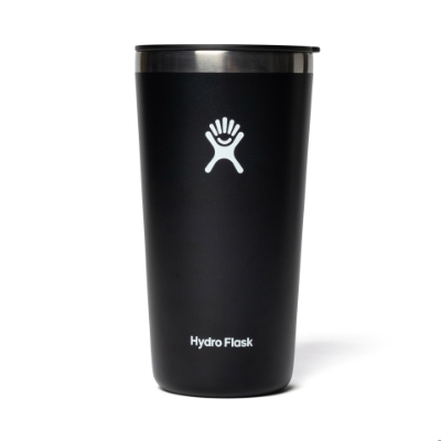 Image of the Black 20 oz Hydroflask Tumbler with Mercury logo on the front