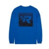 Image of the Royal Mercury Racing Long Sleeve with Mercury Racing graphic design on the back