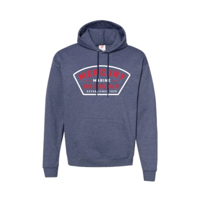 Mercury Marine Go Boldy Navy Hoodie product image on white background