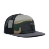 Right side view image of the Camo Leather Patch Cap with Mercury Patch on the front