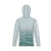 Back image of the Wake Womens Hooded Performance Long Sleeve on white background
