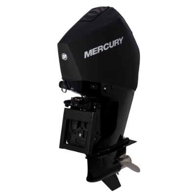 Front image of the Mercury 250hp 4.6L V8 (Black) Vented Splash Cover on white background