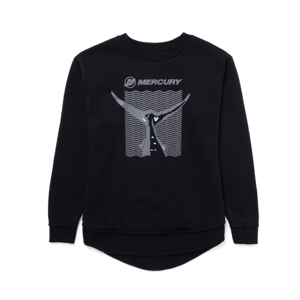 Image of the Tarpon Sweatshirt with Mercury text and icon graphic on the front