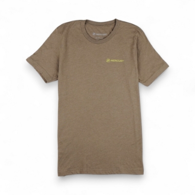 Front image of the Bass Tee with Mercury logo on the left chest