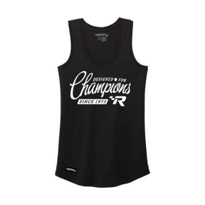 Image of the Mercury Racing Women's Champions Tank with White Champions and Mercury Racing logo on the front