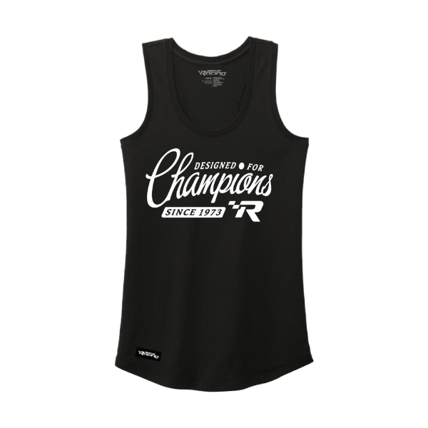 Image of the Mercury Racing Women's Champions Tank with White Champions and Mercury Racing logo on the front