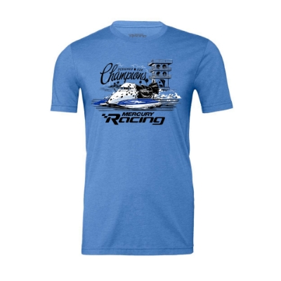 Image of the Mercury Racing Champions Tee with Mercury Racing and Champions graphics on the front