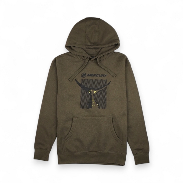 Image of the Tarpon Hoodie with the Mercury logo and Tarpon fish graphic on the front