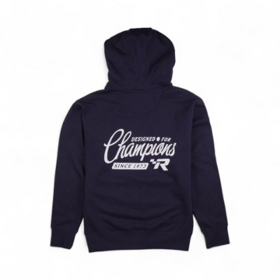 Front image of the Mercury Racing Champions Hoodie with the white Mercury Racing logo on the left chest