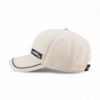 Left view image of the Mercury Racing Tan Emblem Hat with a Mercury Racing patch on the front left.