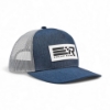 Right view image of the Mercury Racing Stripes Hat with the Mercury Racing Patch on the front