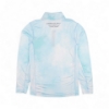 Image of the Watercolor Quarter Zip Performance Shirt with the Mercury Text on the upper back