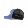 Left side image of the Slate Blue Logo Cap with white Mercury Logo embroidered on the front