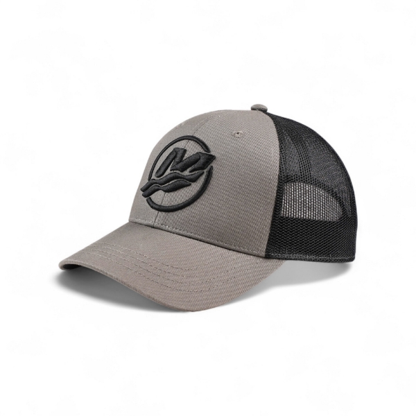 Image of the Dark Grey Classic Cap with black Mercury logo embroidered on the front